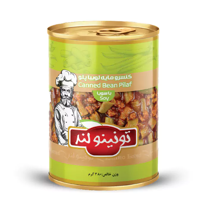 کنسرو مایه لوبیا پلو با سویا