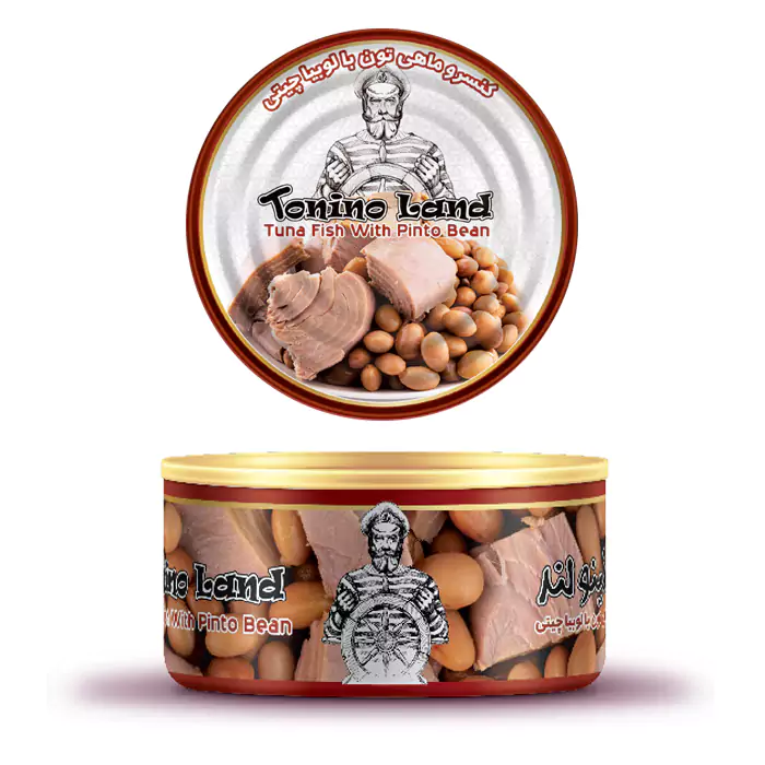 کنسرو ماهی تون با لوبیا چیتی کنسرو ماهی تون با لوبیا چیتی