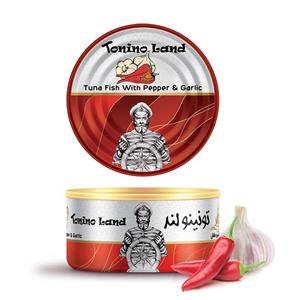 کنسرو ماهی تون با طعم سیر و فلفل